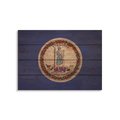 Wile E. Wood 20 x 14 in. Virginia State Flag Wood Art FLVA-2014